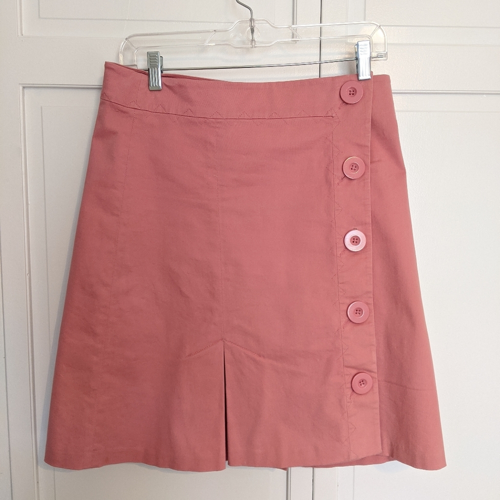 Anthropologie Sitwell Wrap Button Skirt 6
